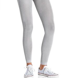 Gray Silver Grey Sparkle Adult Footless Tights Legging 1 Pair One Size Fits Most